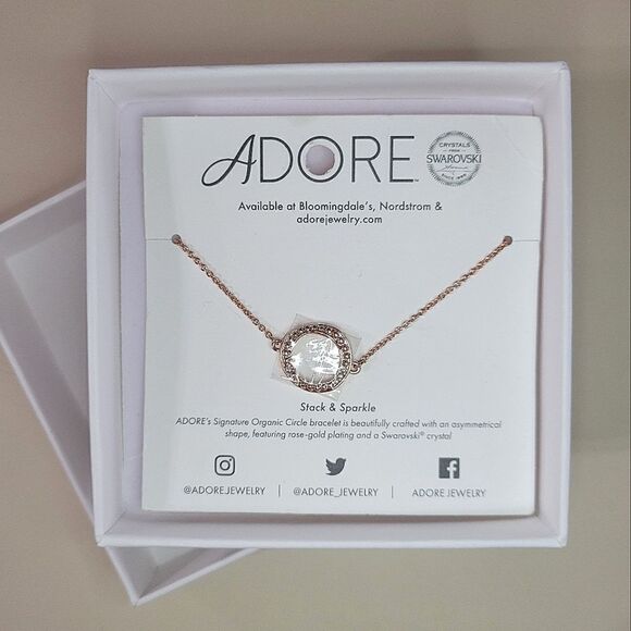 Adore Swarovski Stack & Sparkle Bracelet Rose-Gold Plated - Picture 3 of 8